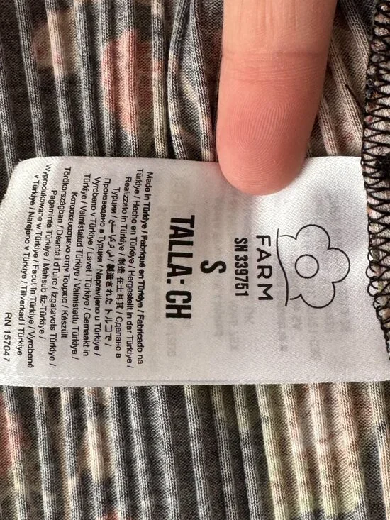 FARM Rio Black Berry Garden Bodysuit Puff Long Sleeve Thong Small - Picture 13 of 14